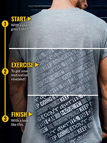 Actizio Men's Workout Shirt Sweat Activated Motivational Exercise Gym Moisture Wicking Fitness - Nobody Cares Work Harder4