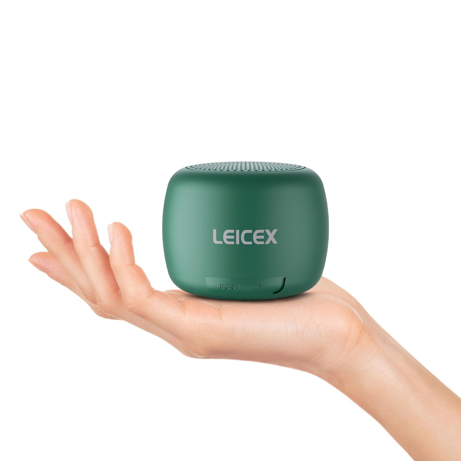 LEICEX Small Bluetooth Speaker Portable Speakers-Mini Wireless Speaker with Hifi Stereo Sound?Big Rechargeable Battery,Waterproof Travel Speaker with Hanging Rope for Easy Carrying.(Green)