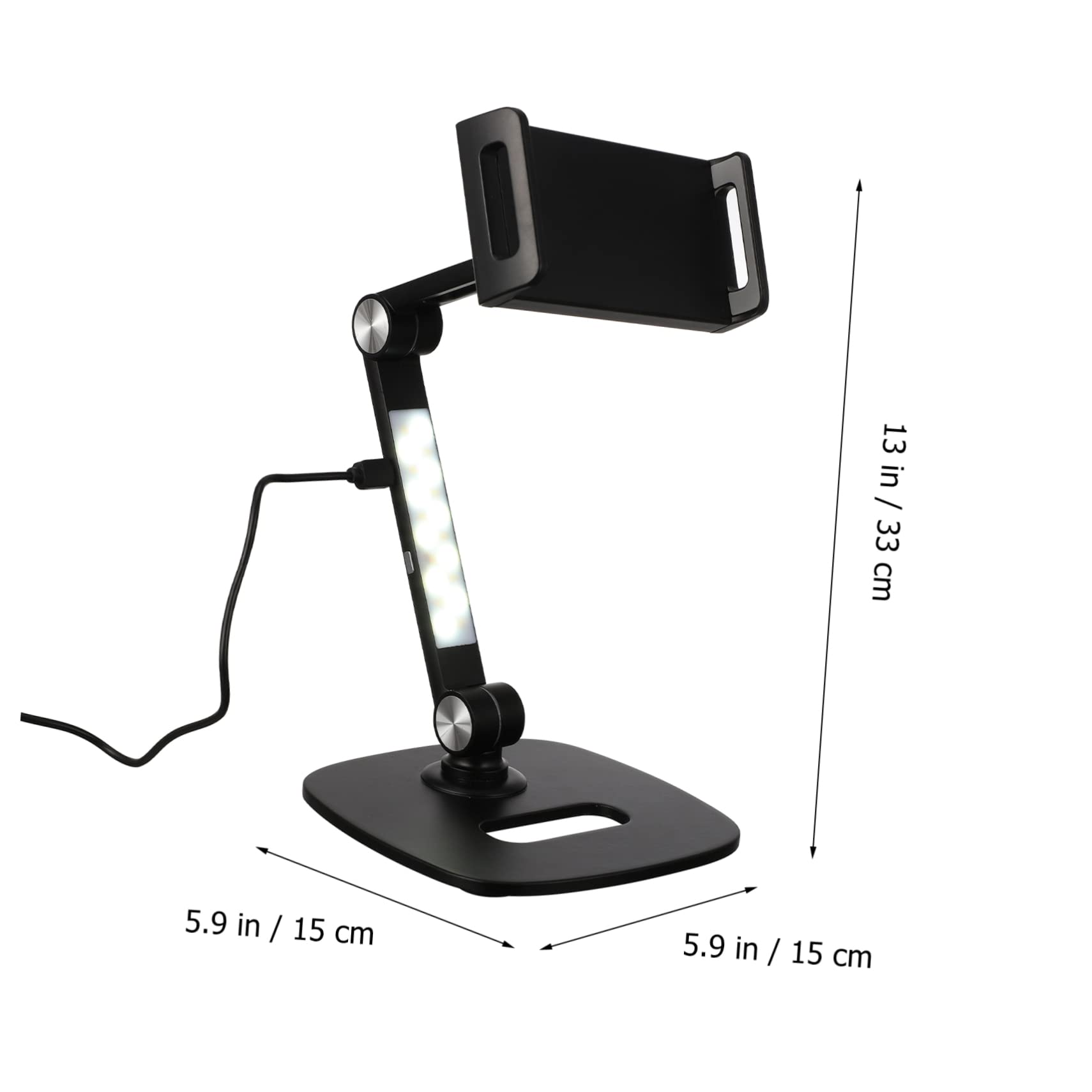 HOMSFOU Supporto per Tablet e Telefono Regolabile Resistente per Uso da Tavolo Casa Ufficio Guardare Video Film Webcast