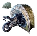 In Einer Garage für motorradgardinen können sie Zwei - bis EIN-Garage - Motorradfahrer ausleihen, die bis zu 210D PU4000 obdach im freien betreiben, EIN grünes werkzeugungshaus