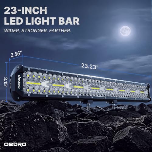 Image of OEDRO 22 Inch LED Light Bar 620W 43400LM Tri-Rows Spot Flood Combo