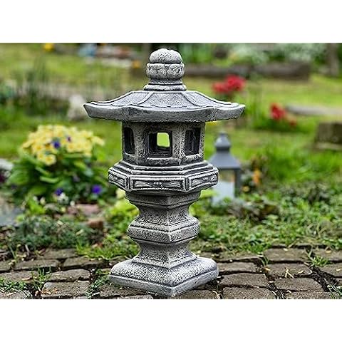 Large Japanese Stone Lantern Pagoda Sculpture Cover