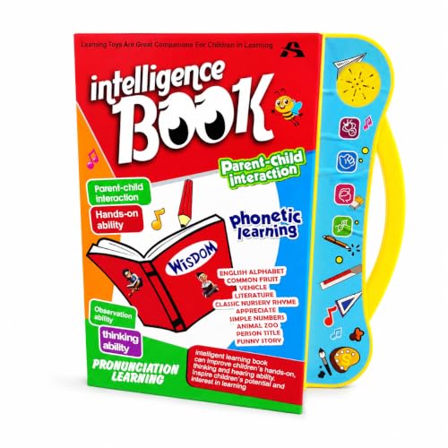 Image of Intelligence Book Interactive Learning Toy for Kids | Phonetic Learning, Parent-Child Interaction, English Alphabet & Numbers, Nursery Rhymes Included, Ages 3+