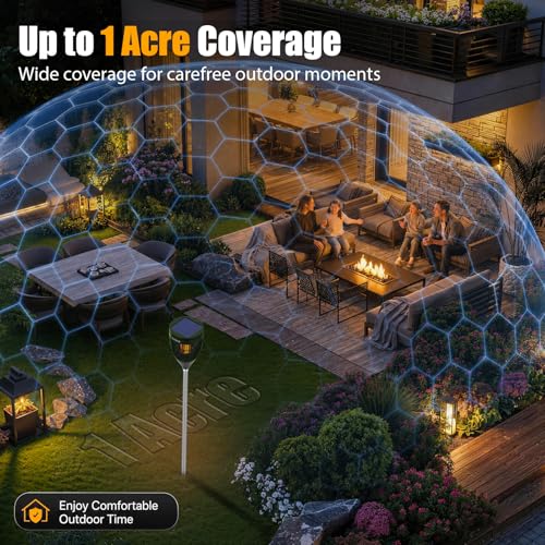 Image of Rossetta Solar Bug Zapper Outdoor, Fly Zapper with Flame & Projector Light