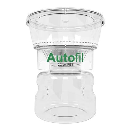 Autofil Sterile Disposable Vacuum Filter Units with 0.2um Sterilizing PES Membrane, 250mL, 12/CS