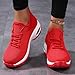 KVOTUU Comfort Wear Orthowear Shoes for Women Men Chunky Platform Orthopedic Wedge Walking Shoes Lightweight Tennis Mesh Breathable Gym Work Fashion Sneakers Red