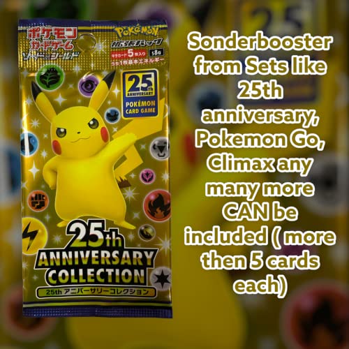 Pokémon Booster 1 Japanische Booster Packs Originale Mystery Pkm Booster Packungen Sammelkarten Japan + Heartforcards® Versandschutz (1 Booster)