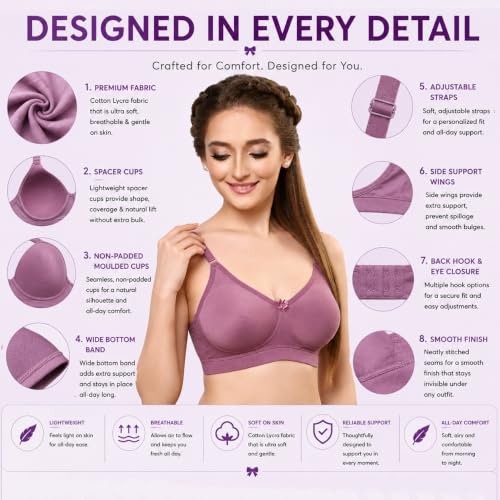 Image of LIBRA Full Coverage Inner Elastic Bra Lib-Bloom