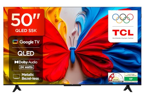 TCL 126 cm (50 inches) Metallic Bezel-Less, FHD Smart QLED Google...