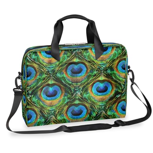 Bolso para portátil con plumas de pavo real 16 pulg miniatura 1