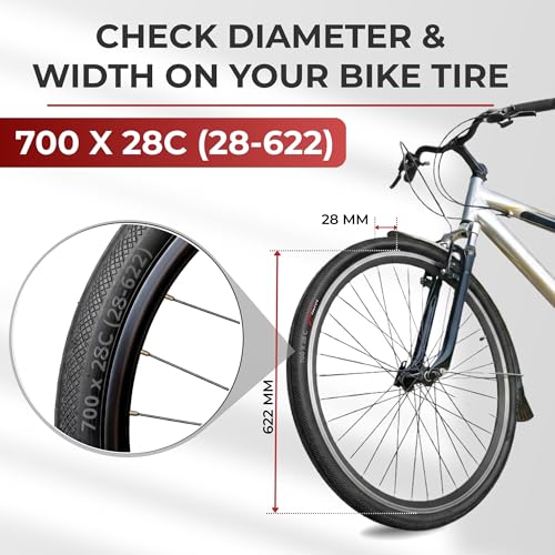 Fincci Foldable 700x28c Tire – Road Bike Tires 28-622 with