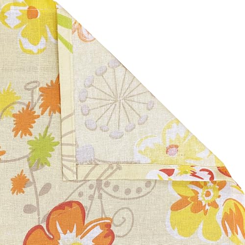 Image of Swayam 100% Cotton Double Bedsheet with 2 Pillow Covers | Size 90 x 100 inch | 120 TC | Floral Design | Soft Breathable Bed Sheet | Comfortable & Durable for Bedroom - Yellow
