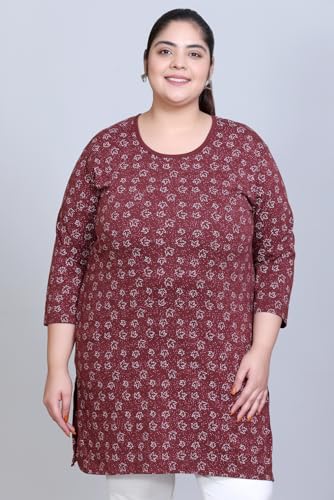 Image of RYSH Women's Plus Size Printed Longline Tops | Printed longline tops in multiple colours and plus sizes