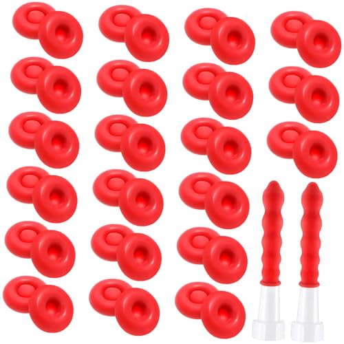 50 tapones para sellar masilla y adhesivo rojos miniatura 1