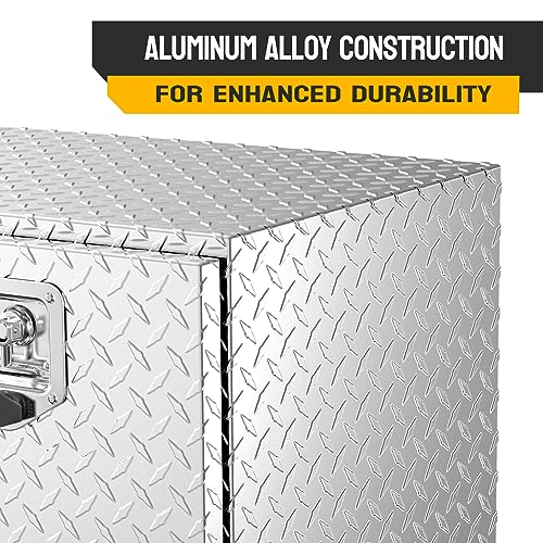 Tuffiom 36 Inch Aluminum Truck Tool Box With T-Handle Lock & Keys, Diamond Plate Waterproof Underbody Toolboxes Trailer Pickup Truck Bed Atv Rv Storage Organizer thumb #2