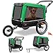 KESSER® Hundeanhänger Boxer 3-in-1 Hundebugg & Jogger Fahrradanhänger groß ca. 240 Liter Volumen, gefedert, Material: 600D Oxford Canvas, SmartSpace Concept, maximale Belastbarkeit: 40 kg Grün