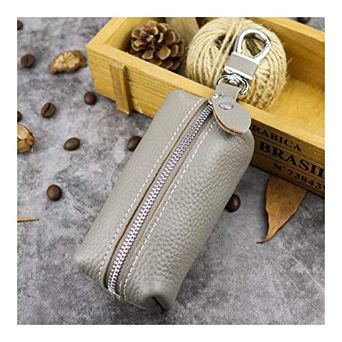 Preisvergleich Produktbild Hzdmfgs Autoschlüsseletui Leder Schlüsseletui großen Kapazitäts-Multi-Funktions-Auto-Schl... for Haushalt Tür Unisex Schlüsselanhänger Haushälterin (Color : Gray)