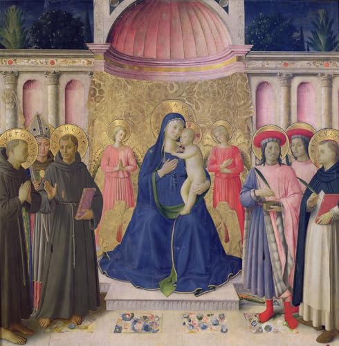 Tableau de Fra Angelico affiche art mural en toile de 60x90cm pour la decoration du salon