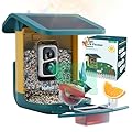 2K Smart Bird Feeder with Camera for Outdoor, Solar Powered, AI Identify 10,000+ Birds, 1.8L, IP65 Waterproof, Squirrel Proof, Live View Alerts, Various DIY Addons, Ideal Gift for Bird Watching
