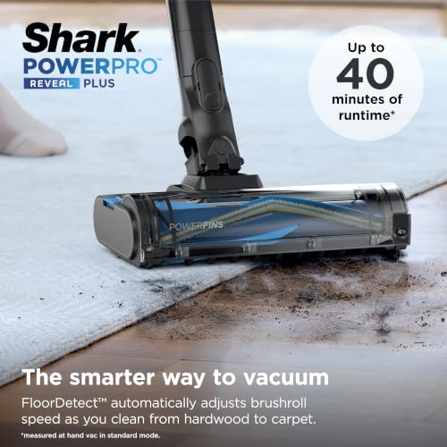 Image of Shark PowerPro Reveal Plus Cordless Vacuum Cleaner - Charcoal - IZ376H | Lightweight Vacuum for Hardwood Floors and Carpet, Handheld Stick Design, Upholstery and Crevice Tools, 40-Min Runtime