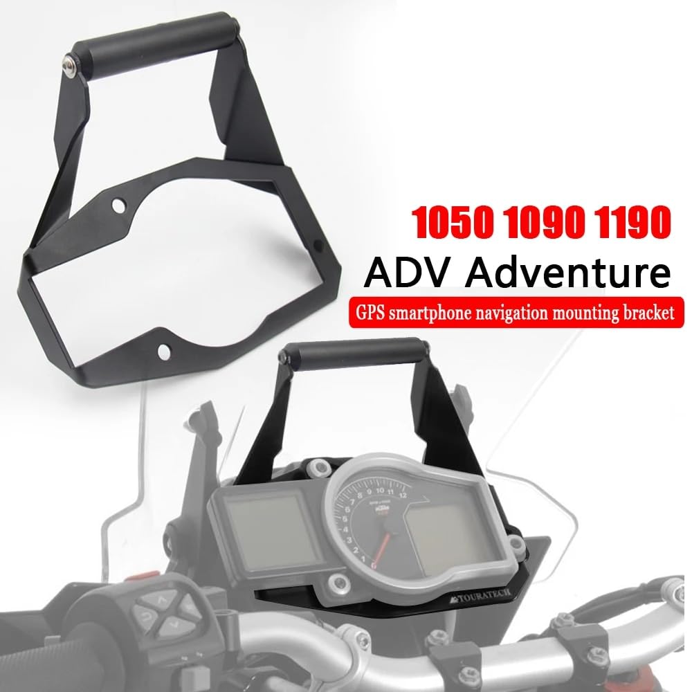 KASULER Uchwyt na telefon komórkowy do motocykla, do nawigacji GPS 1050 1090 1190 1290 ADV CZARNY Pomarańczowy Uchwyt na telefon motocyklowy(D)
