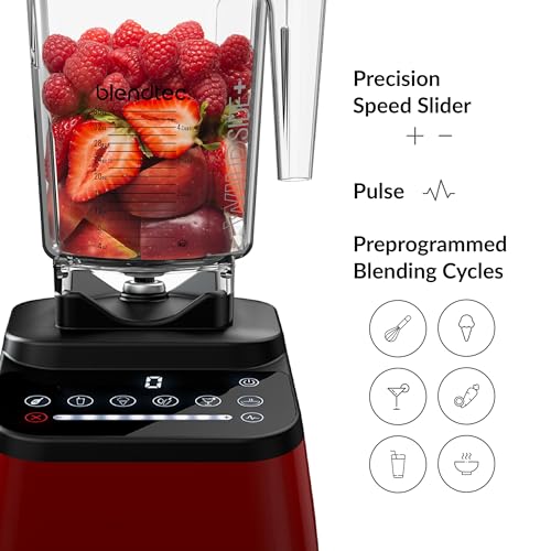 Blendtec Original Designer Series Blender and 90 Oz WildSide+ Jar - Kitchen Blender Bundle - Red - Image 6