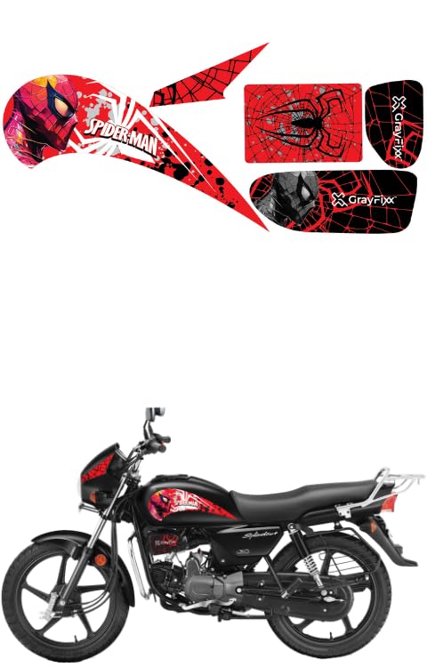 Grayfixx Spiderman Edition Sticker for Splendor Plus | Printed in ...