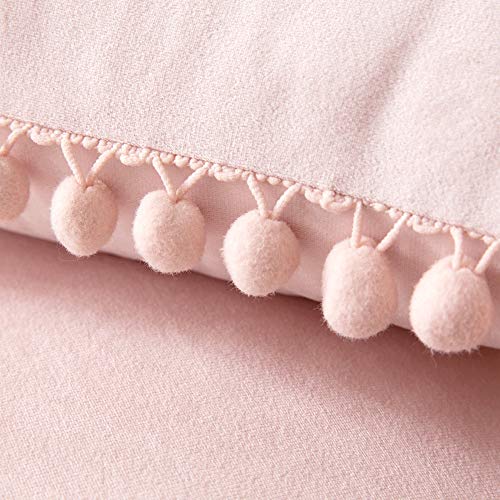 Woaboy Decorative Pillow Covers 12X20 Pink Throw Pillows Pack Of 2 Cozy Soft Pom-Poms Velvet Couch Pillow Covers Home Decor For Farmhouse Cushion Sofa Bedroom #TOP2