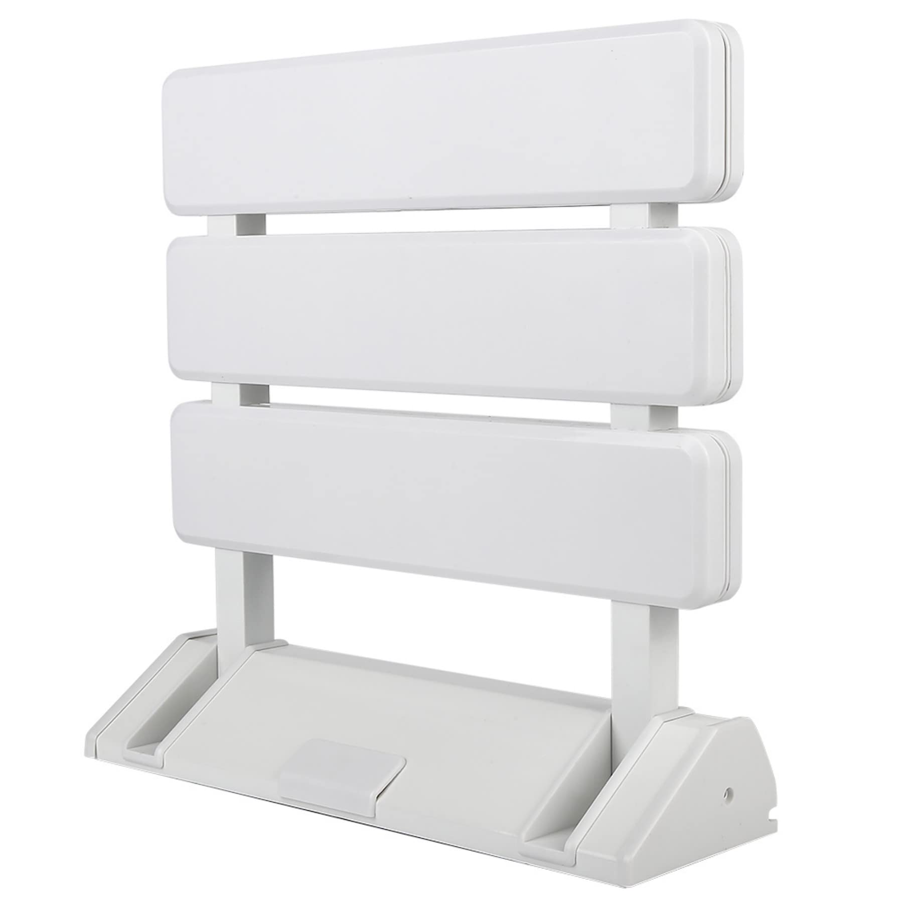 Sedia x doccia anziani - sedia doccia disabili - Sedile richiudibile - seggiolino per doccia pieghevole con montaggio a parete, max 100 kg，33 * 32 * 5 cm (bianco)