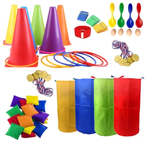 CircleCraft 53 Pcs Outdoor Games for Kids & Adults –...