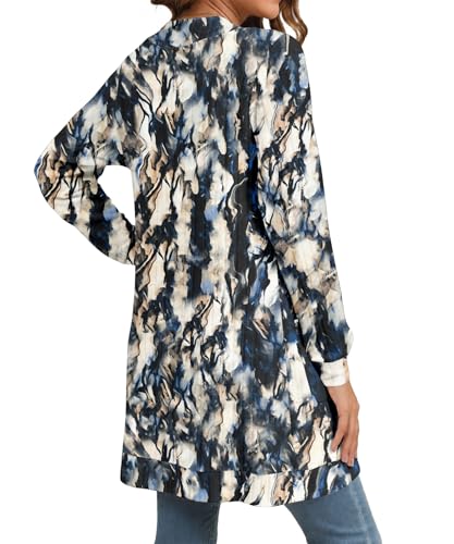 Image of YSYOKOW Cardigan Sweaters for Women Long Sleeve Open Front with Pockets | Long Cardigans for Women Lightweight Soft Casual Dressy Loose Fit Cardigan Sweater with Pockets for Work and Office