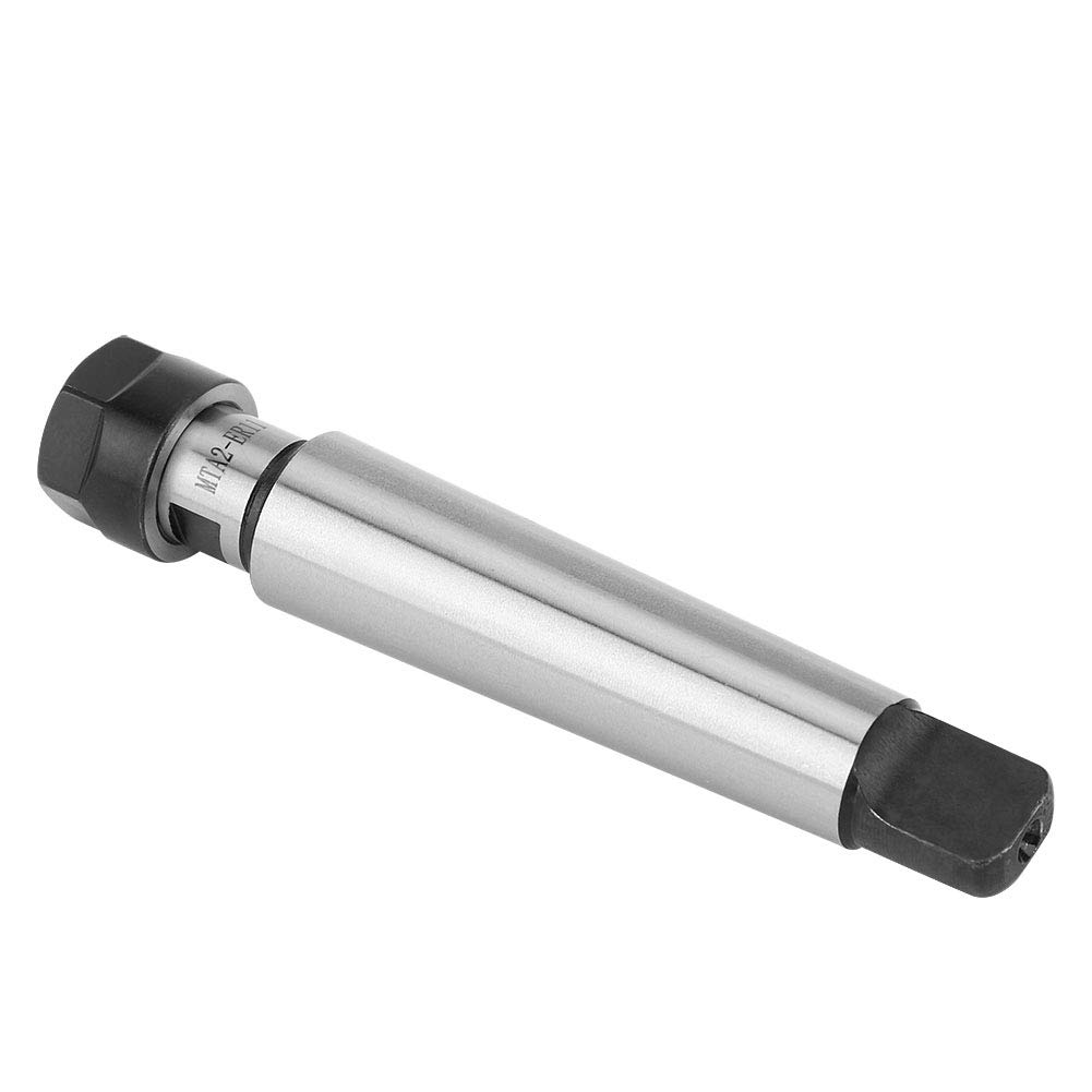 ER11 Collet Chuck Holder with Morse Taper Shank 0.0005 InchCarbon Steel Construction Straight Long Shank DIN6499B Standard Rugged (MTA2-ER11) - Image 2