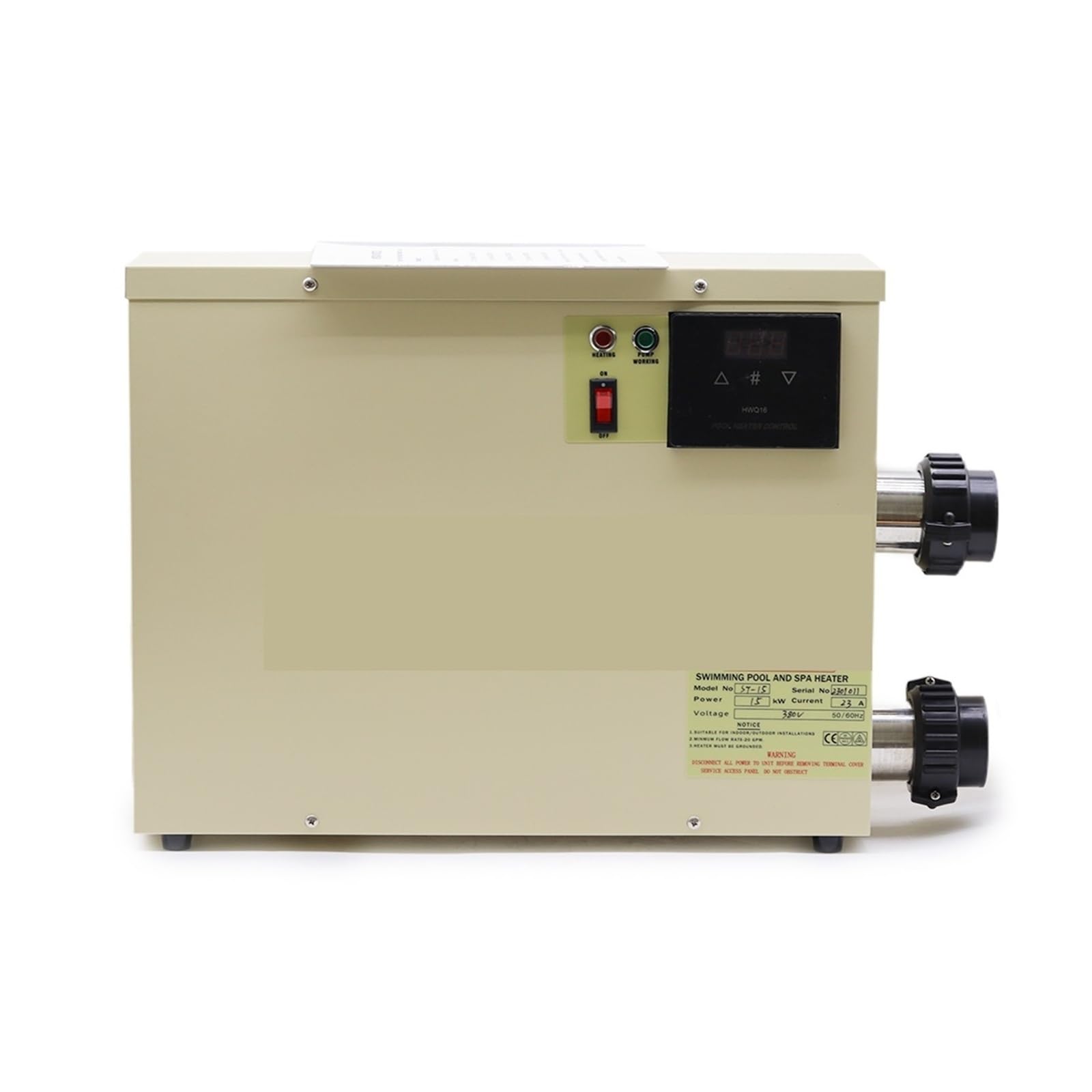 18kw Podgrzewacz wody do basenu i wanny Termostat Wodoodporny Ekran Dotykowy Do użytku DIY(Single phase)