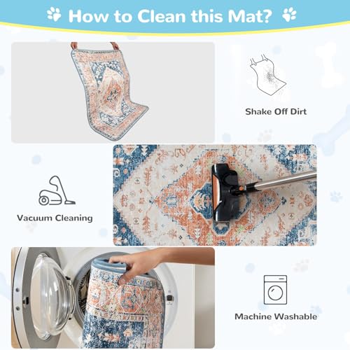 Image of Lahome Super Absorbent & Leakproof Washable Dog Pee Pads - 2 Pack Value Set - Waterproof, Non-Slip Reusable Pads for Puppy Training, Crates & Whelping (24 inchx24 inch, Beige Blue)