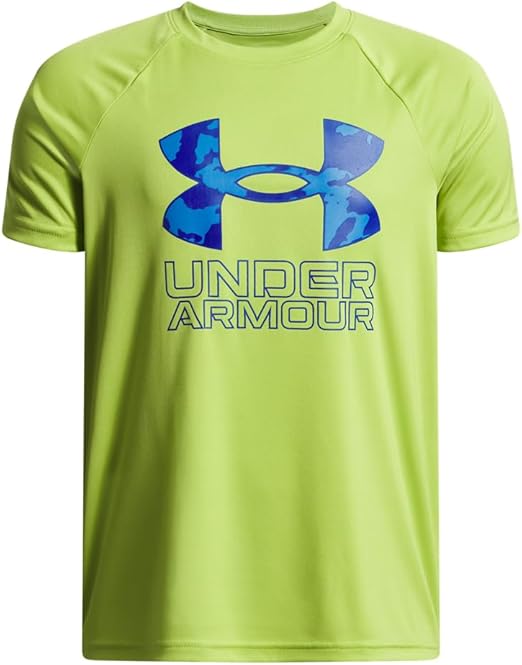 Under Armour Boys Tech Hybrid Print Short Sleeve T Shirt