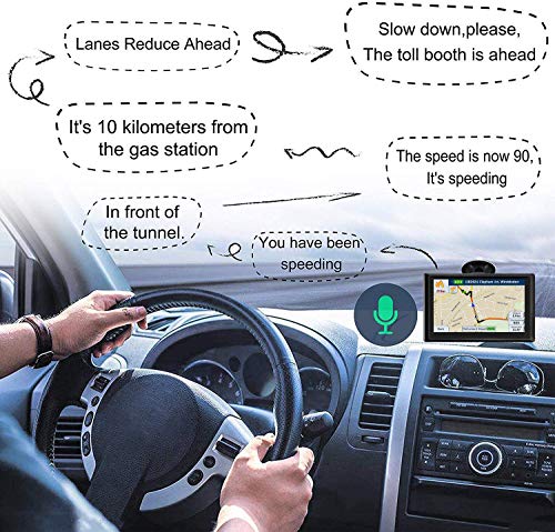 2020 GPS Navigation for Vehivles 7 Inch Screen, Car GPS Navigation with Bluetooth Hands Free Talking, 8GB+256MB Car GPS Navigation System Smooth Running, Lifetime Free Map Upgraded