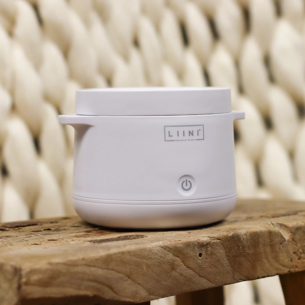 LIINI® 1.0 PRO Breiwärmer weiss - Akku Babybreiwärmer, 50W Heizleistung, vollautomatisches Erwärmen per Knopfdruck, auslaufsicher, BPA-frei, USB-C