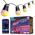 Govee Smart Outdoor String Lights 2, 144ft RGBIC Outdoor Lights with Dimmable Warm White LED Bulbs for Christmas, 47 Scene Modes for Patio, Backyard, IP65 Waterproof, Works with Alexa, App Control