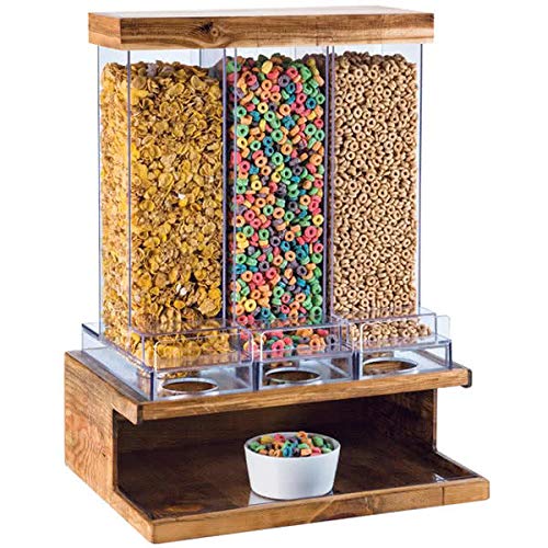 Cal-Mil 3434-99 Madera 3 Section Cereal Dispenser, 24" Height, 18" Width, 14" Length