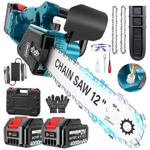 2025新登場 チェーンソー 充電式 ブラシレス 4000mAh大容量バッテリー搭載...