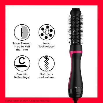REVLON Rvdr5292 One Step Style Booster, Dryer and Shaper, Reduces Frizz and Adds Shine, Black
