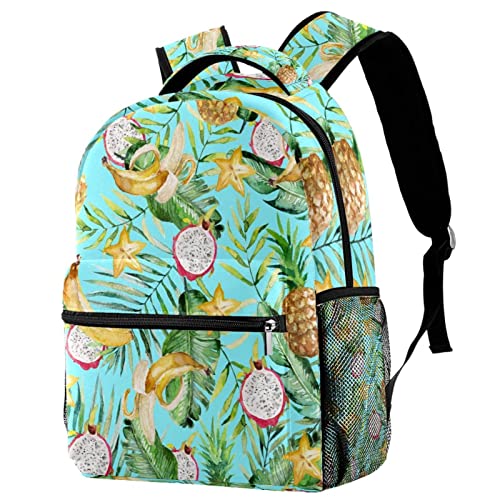 Sac à dos de voyage aquarelle grand volume avec poche bouteille pour fille et garçon