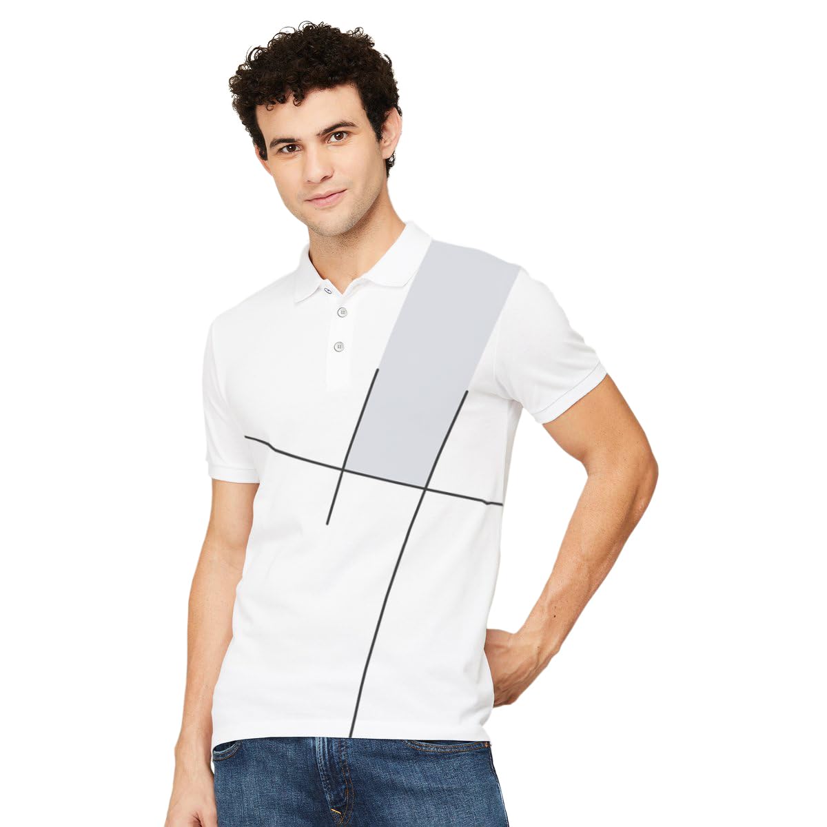 TOPLOTMen's Regular Fit Casual Polo Shirt