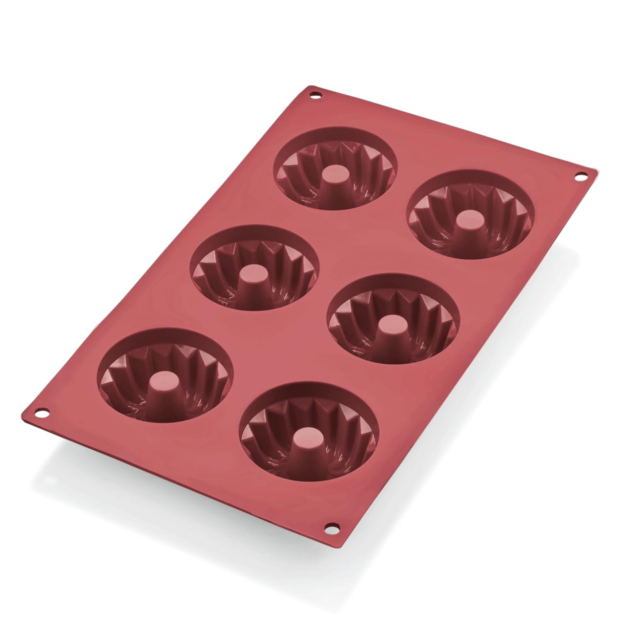 WAS 3175 006 Lot de 6 moules à kouglof en silicone Ø 7 cm Hauteur 3,5 cm