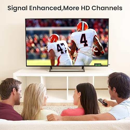 Image of DCOLOR Digital TV Converter Box - Mini ATSC Stick Hidden Behind TV, Supports HDMI Connection, DVR,1080P[Included Adapter]