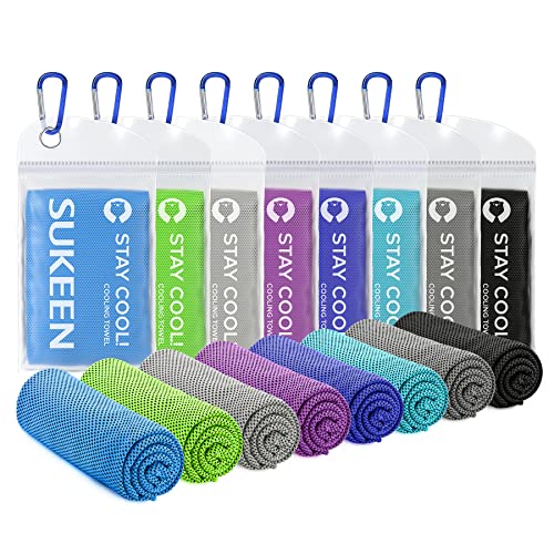 Image of KUEN [4 Pack] Cooling Towel (40 inchx12 inch), Ice Towel, Soft Breathable Chilly Towel, Microfiber Towel for Yoga, Sport, Running, Gym, Workout,Camping, Fitness, Workout & More Activities