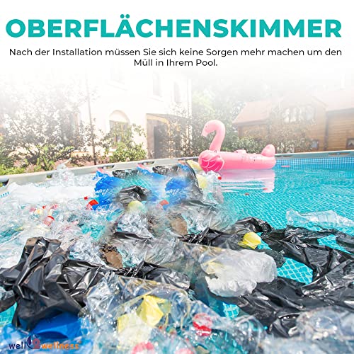 well2wellness Pool Skimmer Set S1 - Oberflächenskimmer Set für Schwimmbäder komplett inkl. Einlaufdüse – Bild 5