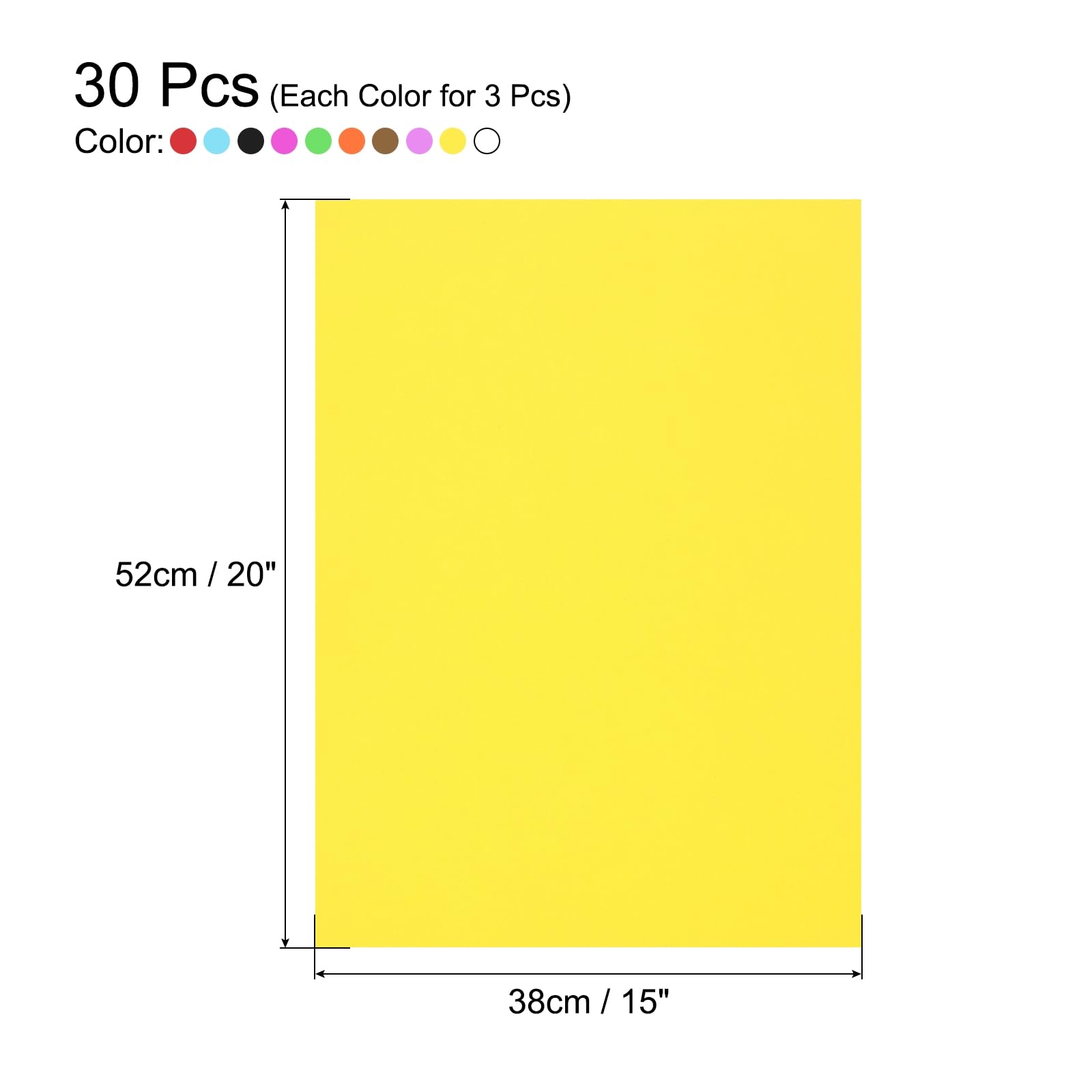 QUARKZMAN 30 Hojas de Cartulina de Colores, 20" x 15" Cartulina A4 de Colores Surtidos, 200gsm/75lb Cartulina para Manualidades, Scrapbooking, Creación de Tarjetas