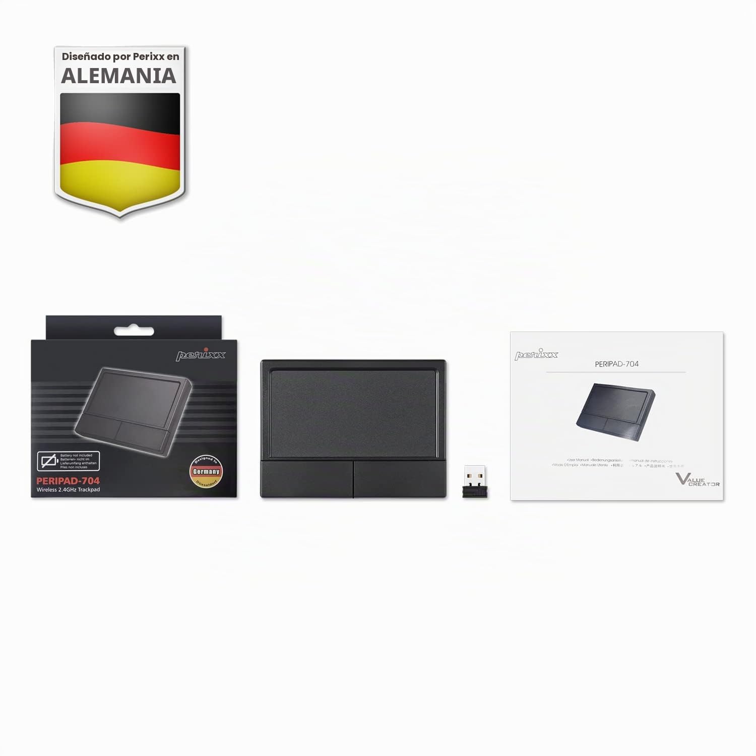 Perixx PERIPAD-504 - Touchpad con Cable USB - 120 x 90 x 19 mm - Función de Desplazamiento y puntero
