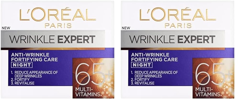 L'Oreal Wrinkle Expert Intensive Care Night 65+ 50 ml (Pack of 2)